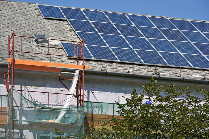 Solar panels on the roof of a building (Image for representation/iStock Photo)