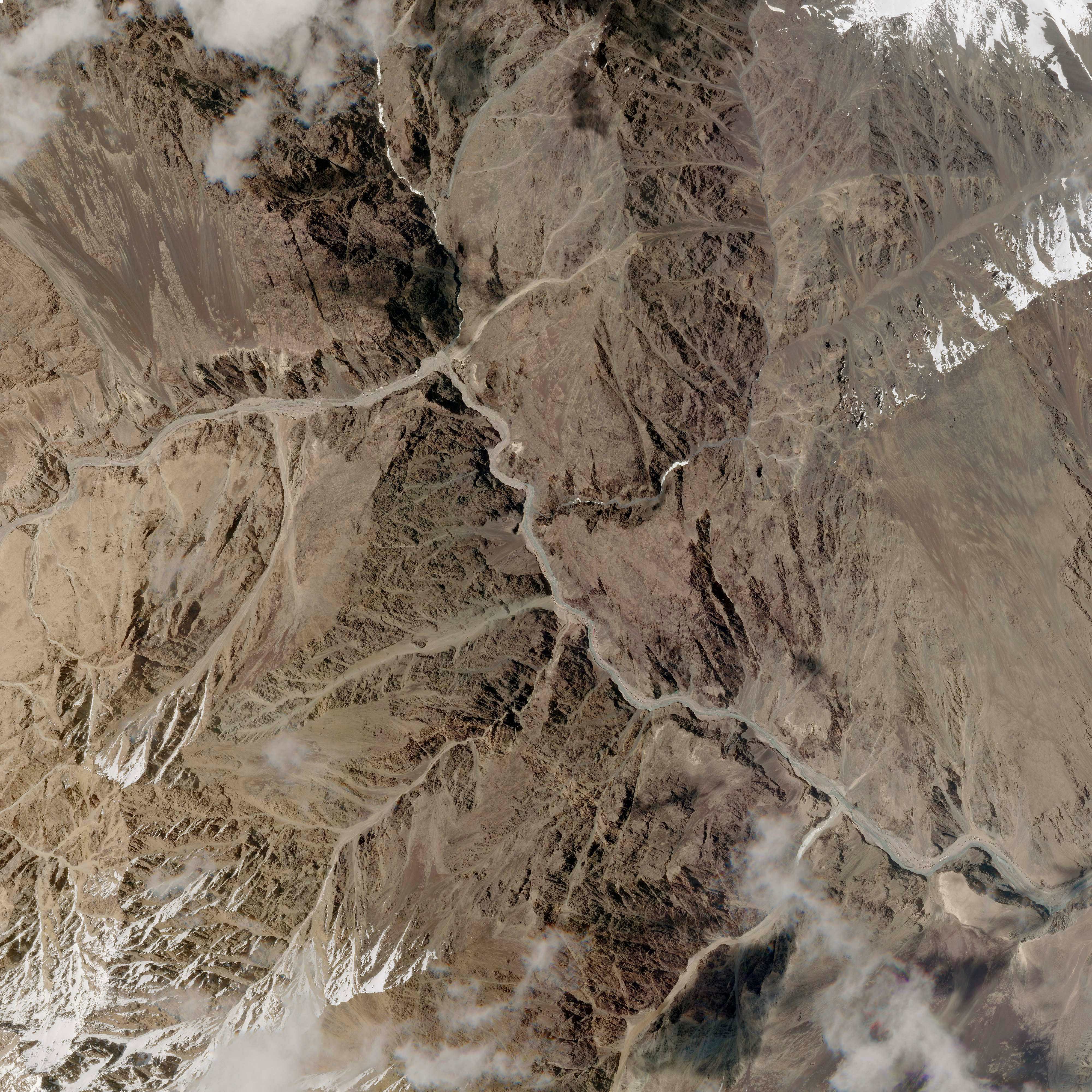 This satellite photo provided by Planet Labs shows the Galwan Valley area in the Ladakh region near the Line of Actual Control between India and China. Credit: AP Photo