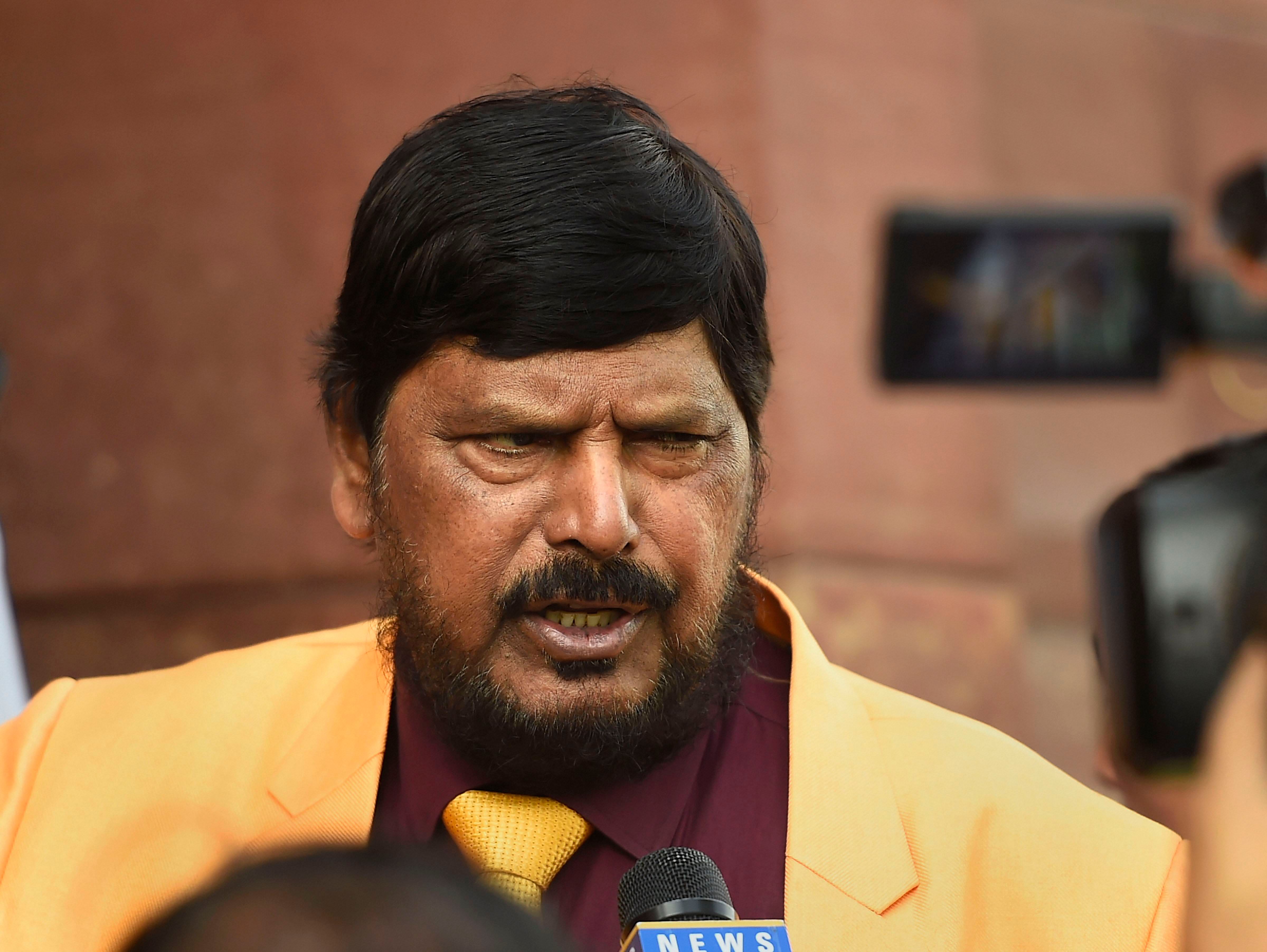 Union Minister Ramdas Athawale. Credits: PTI Photo