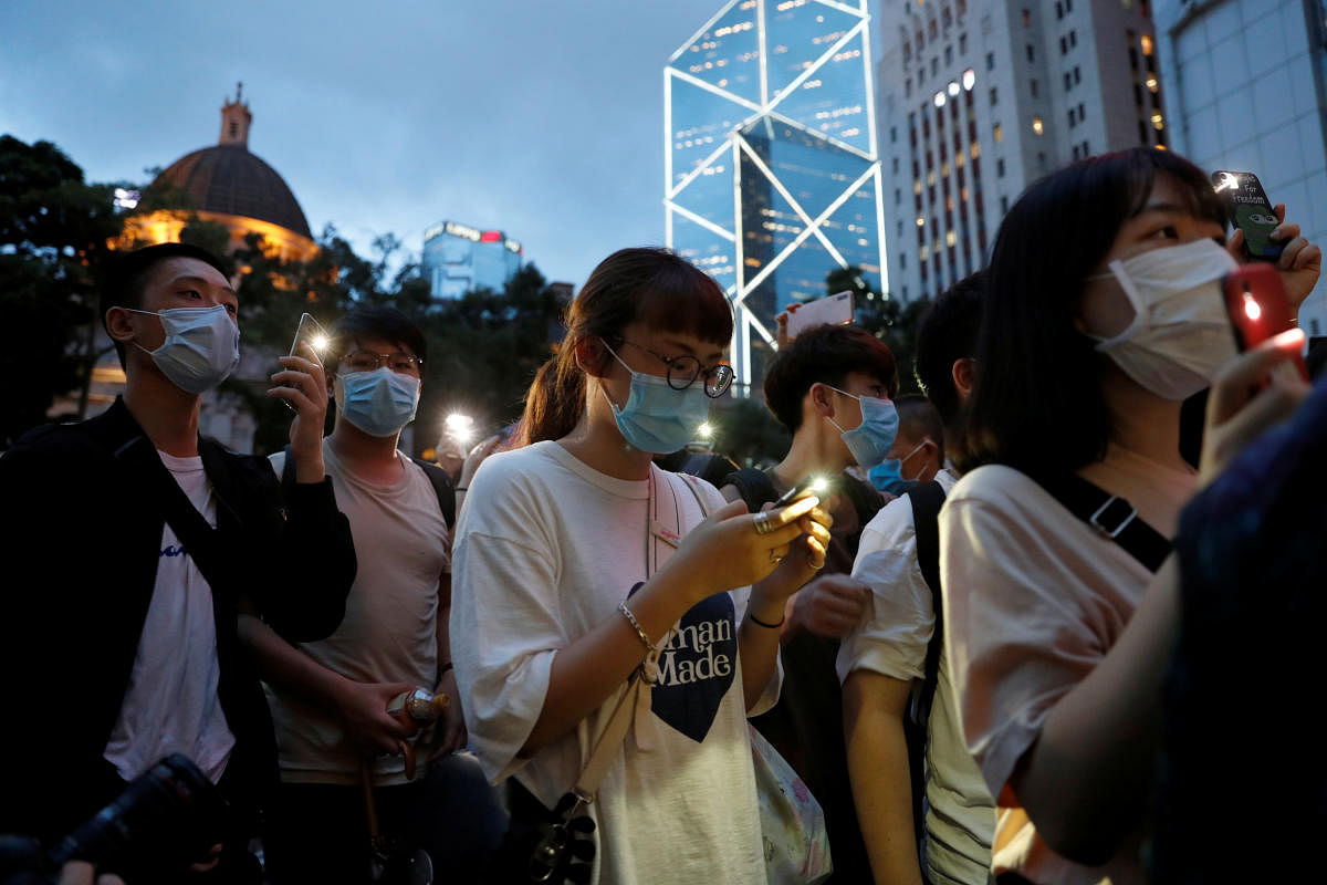 Reuters/file photo of a protest in Hong Kong