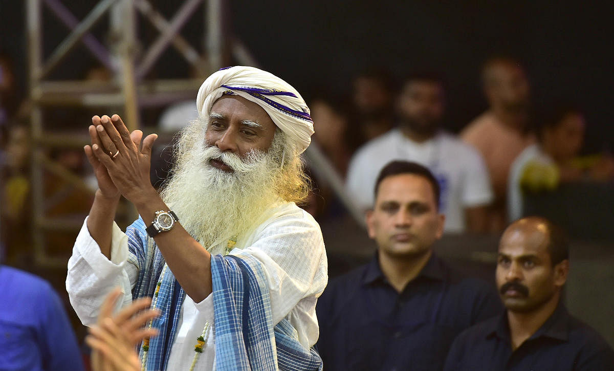 Spiritual leader Sadhguru Jaggi Vasudev. Credit/DH Photo