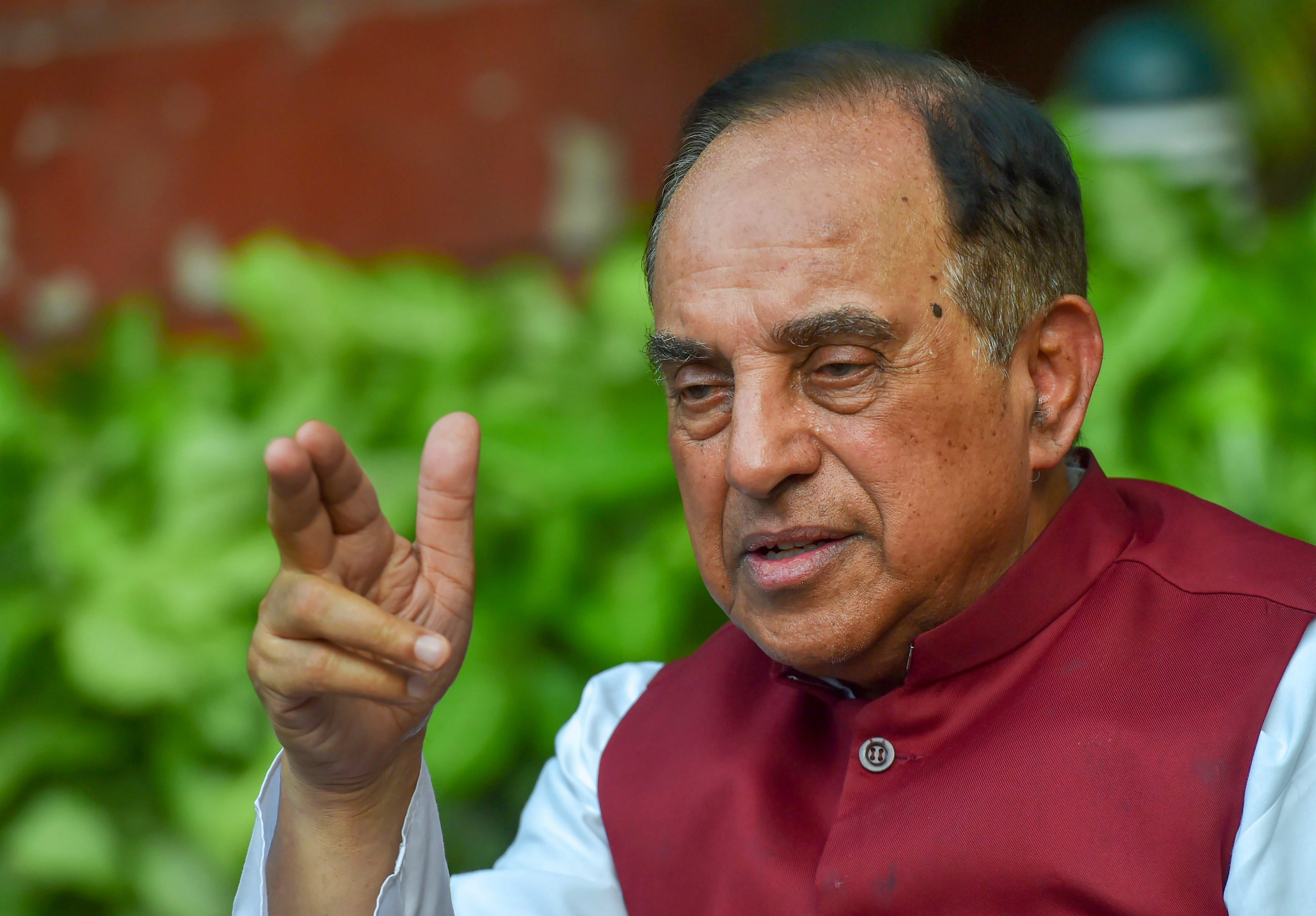 BJP MP Subramanian Swamy asserted that diplomacy will not solve the problem. Credit: PTI File Photo