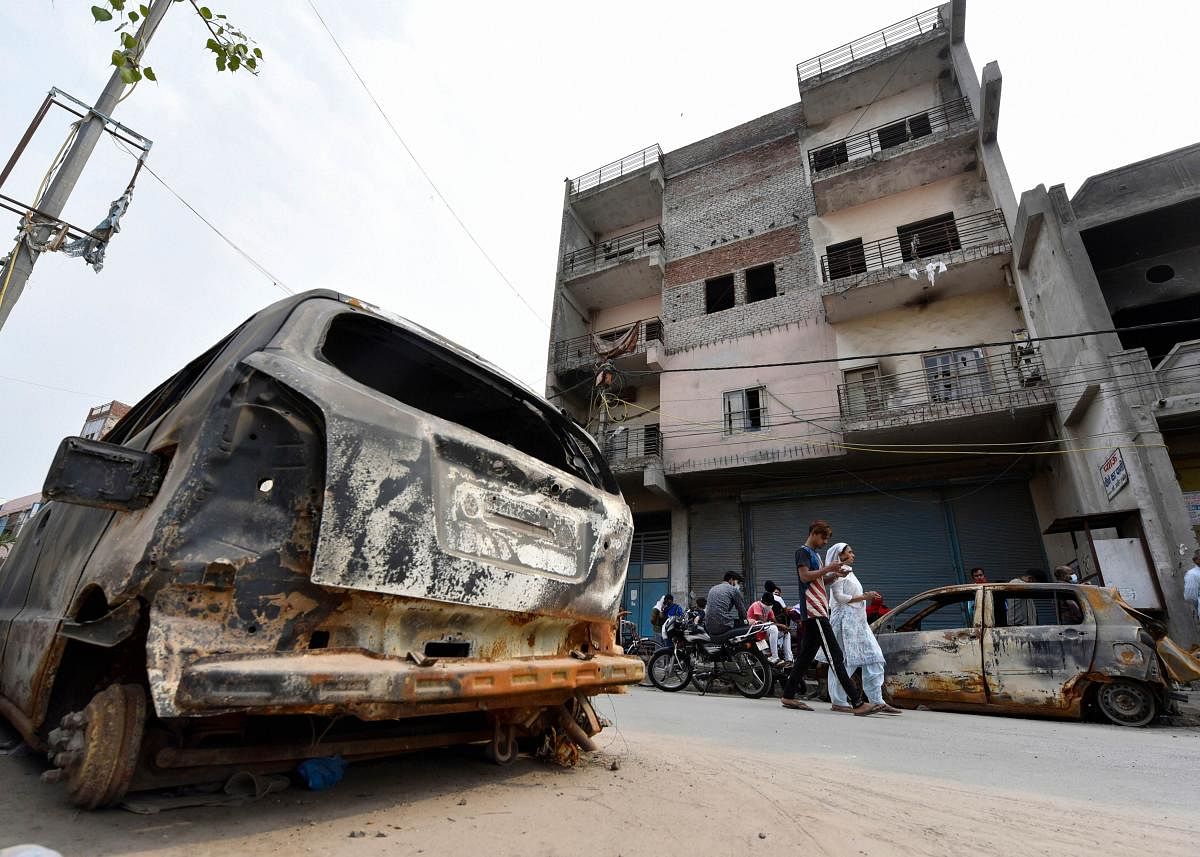  Suspended AAP Councillor Tahir Hussain's residence (PTI Photo)
