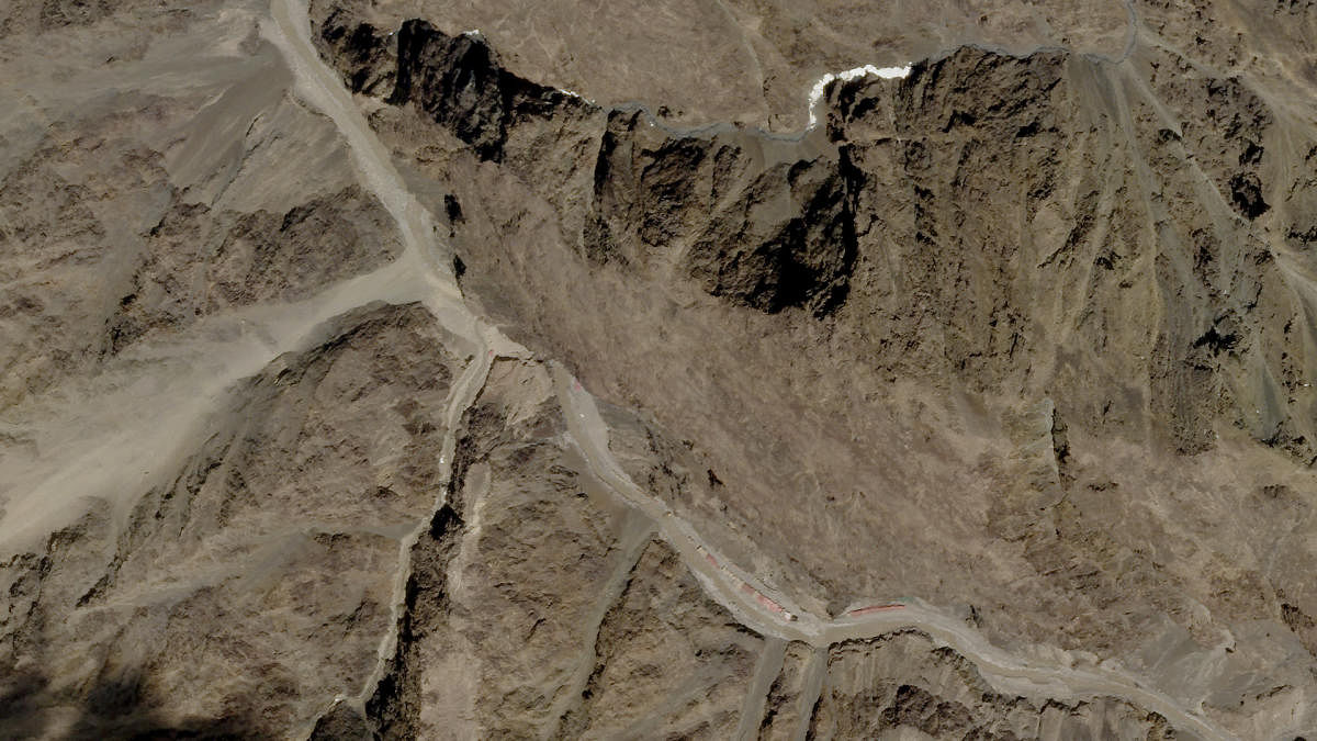 A satellite image of Galwan Valley in Ladakh (Reuters Photo)
