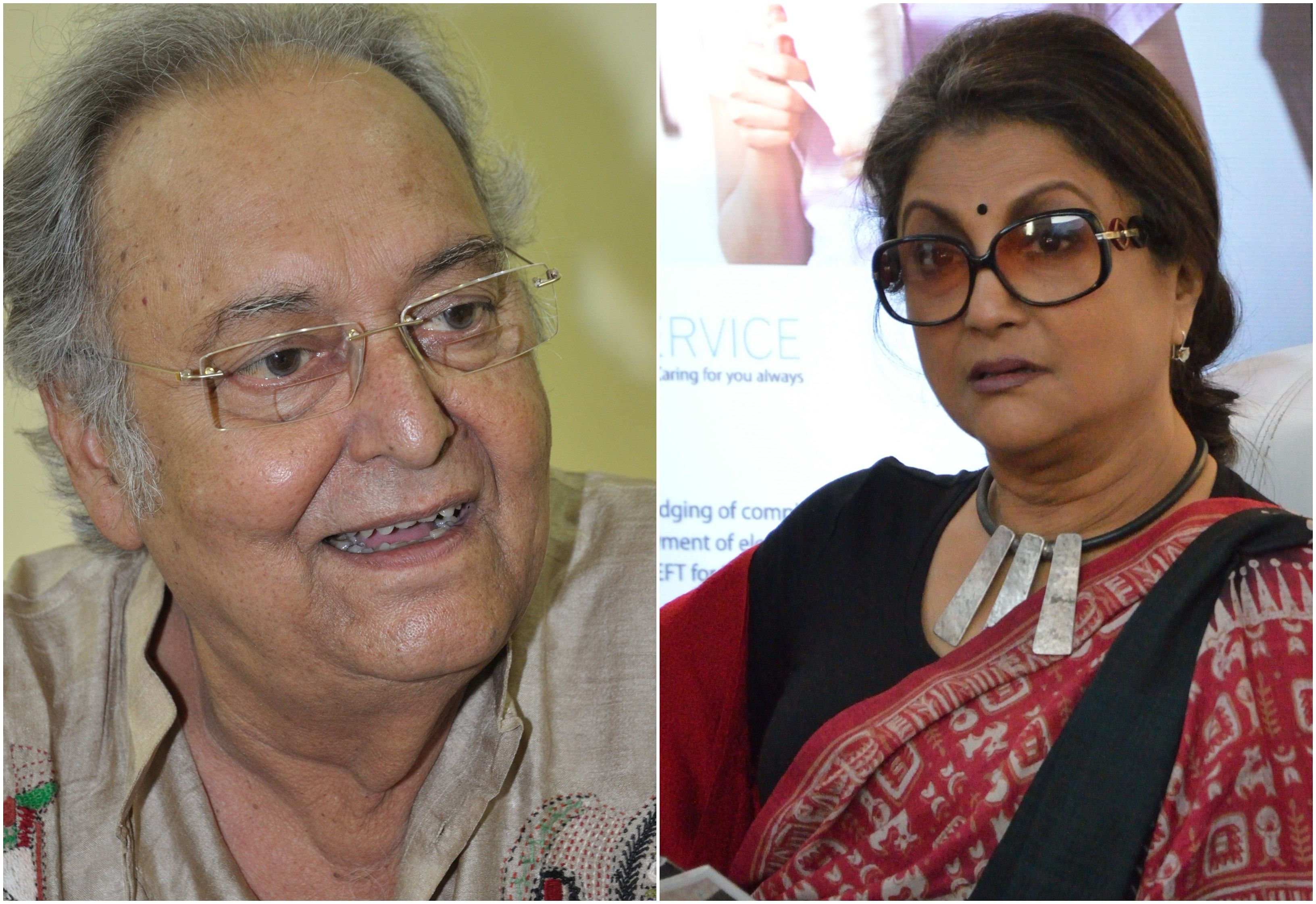Film personalities Soumitra Chatterjee, and Aparna Sen from West Bengal. Credit/Wikipedia