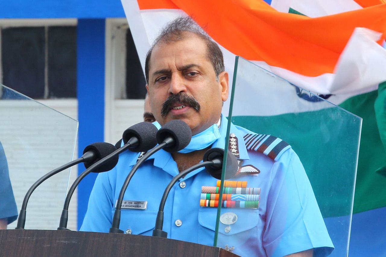 IAF chief Marshal RKS Bhadauria. DH Photo