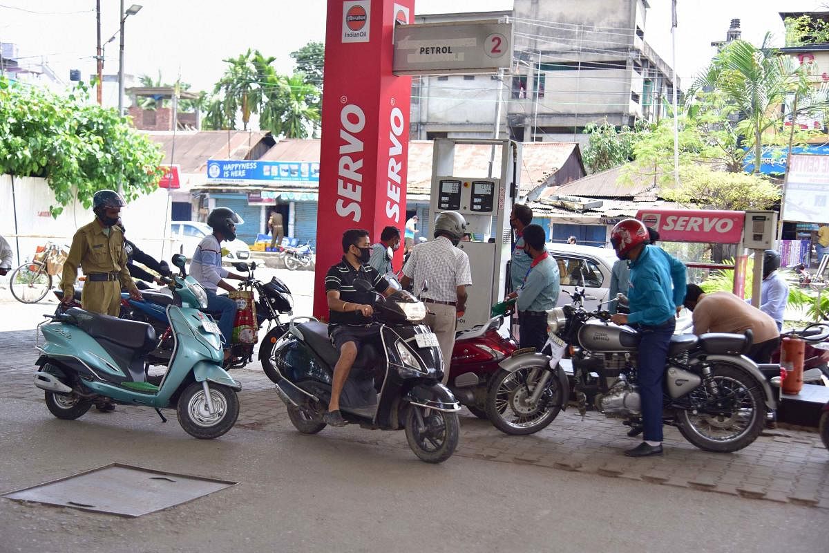 Petrol prices were hiked by 20 paise per litre and diesel prices by 55 paise on Tuesday. PTI/file photo