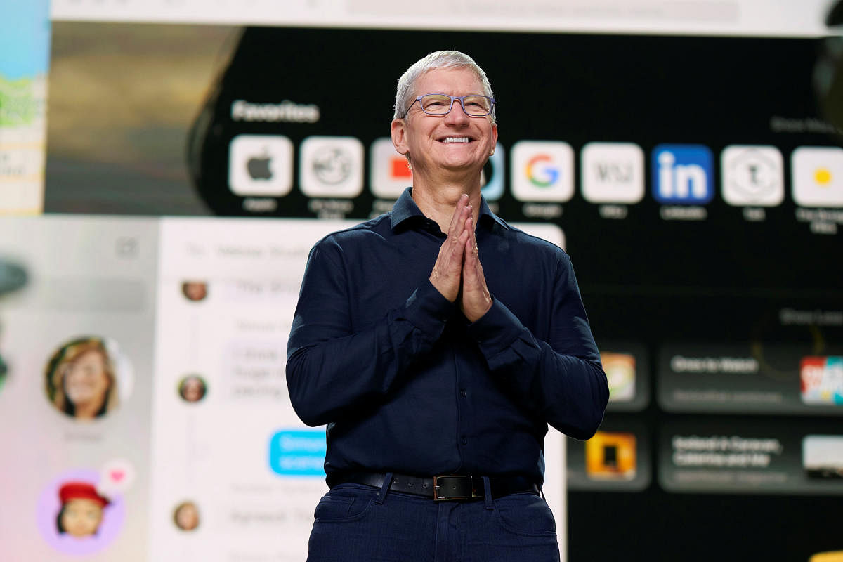 Apple CEO Tim Cook delivers the keynote address during the 2020 Apple Worldwide Developers Conference (WWDC) at Steve Jobs Theater in Cupertino. Apple/Reuters