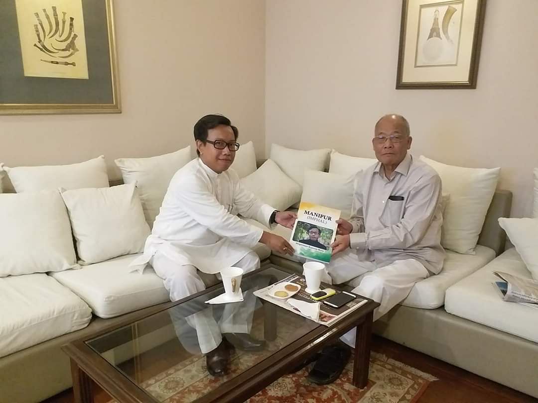 Ningombam Bupenda Meitei with Okram Ibobi Singh in Imphal, Manipur. Credit: DH photo