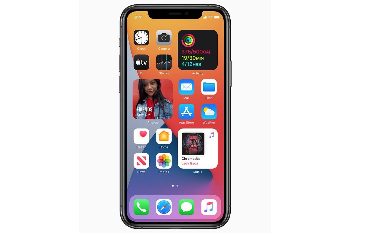 iOS 14 will bring Widgets feature to iPhone. Credit: Apple