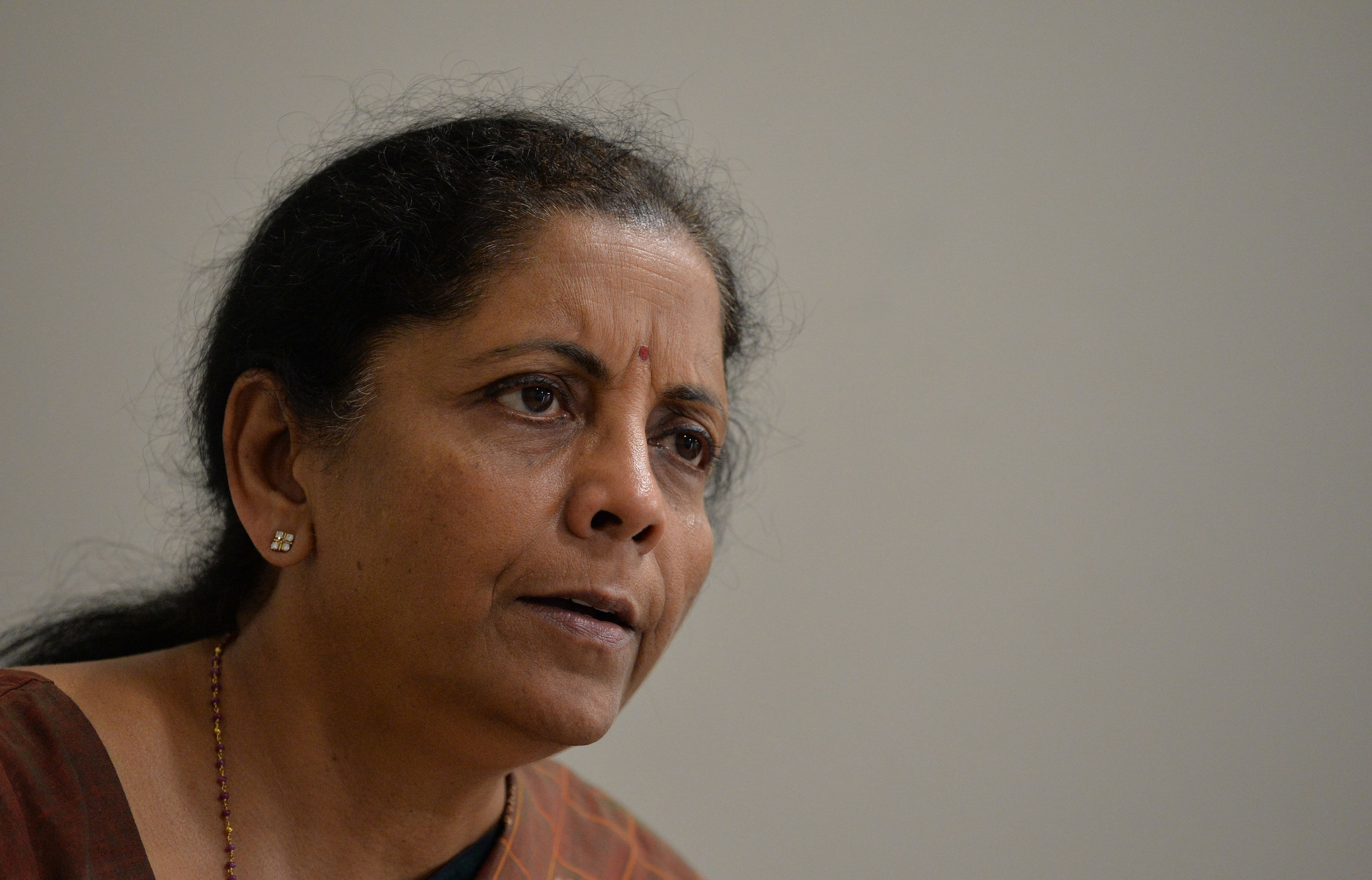 "There is nothing wrong in imports that would spur production and create job opportunities and it can be done definitely," Union Finance Minister Nirmala Sitharaman said while speaking on the Centre's Aatmanirbhar Bharat Abhiyaan initiative. Credit: AFP Photo