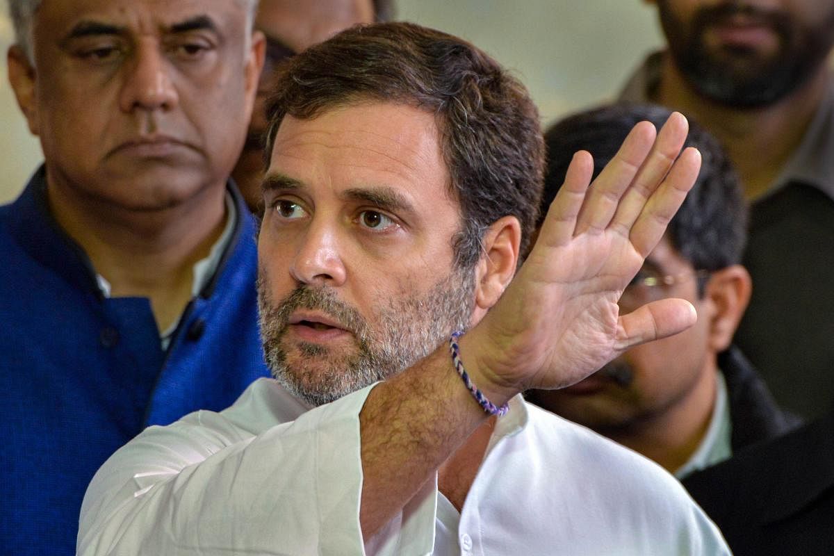 Rahul Gandhi, who has been attacking Modi sharply, took umbrage at the remarks and told the CWC that he was not scared of the Prime Minister. PTI/file