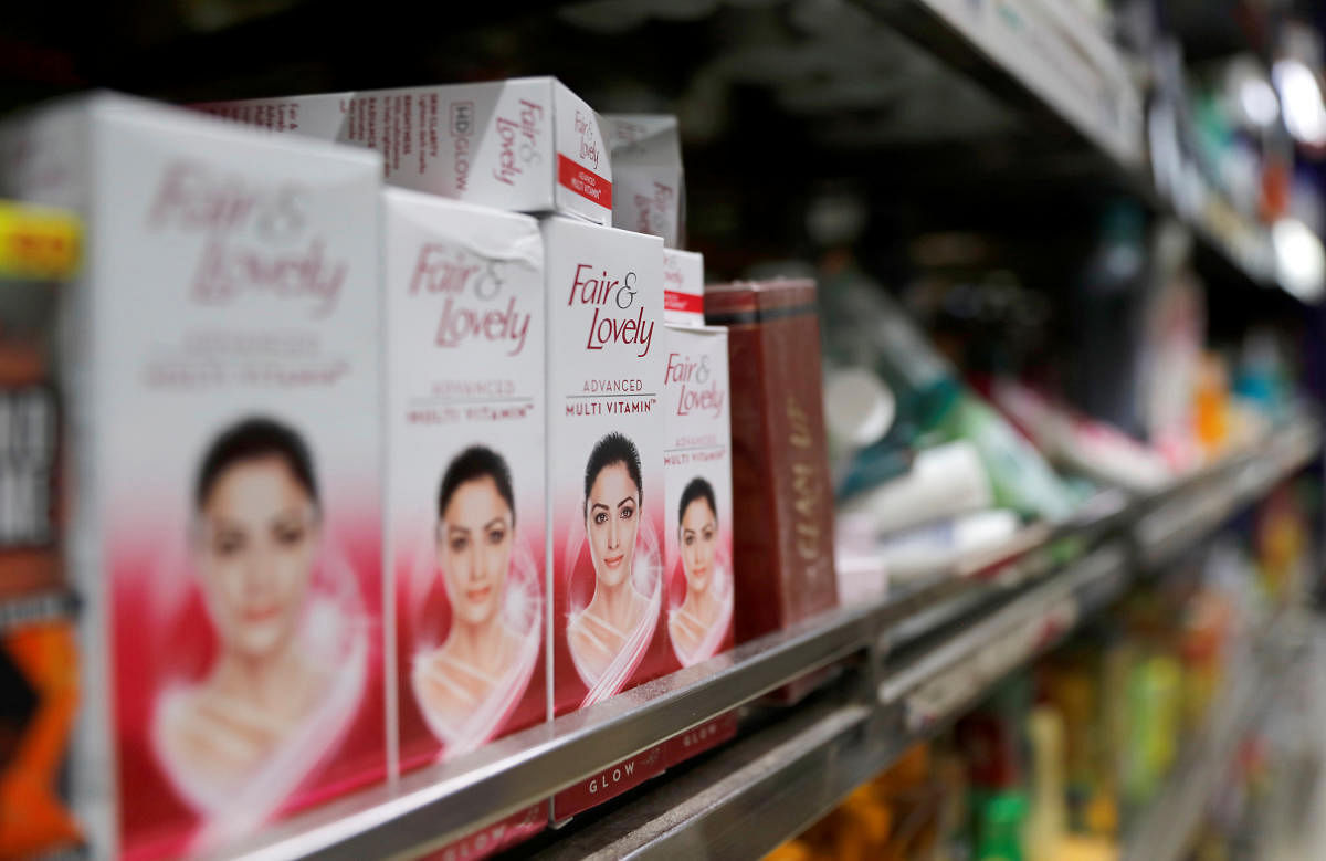 "Fair & Lovely" brand of skin lightening products are seen on the shelf of a consumer store in New Delhi. (Reuters)