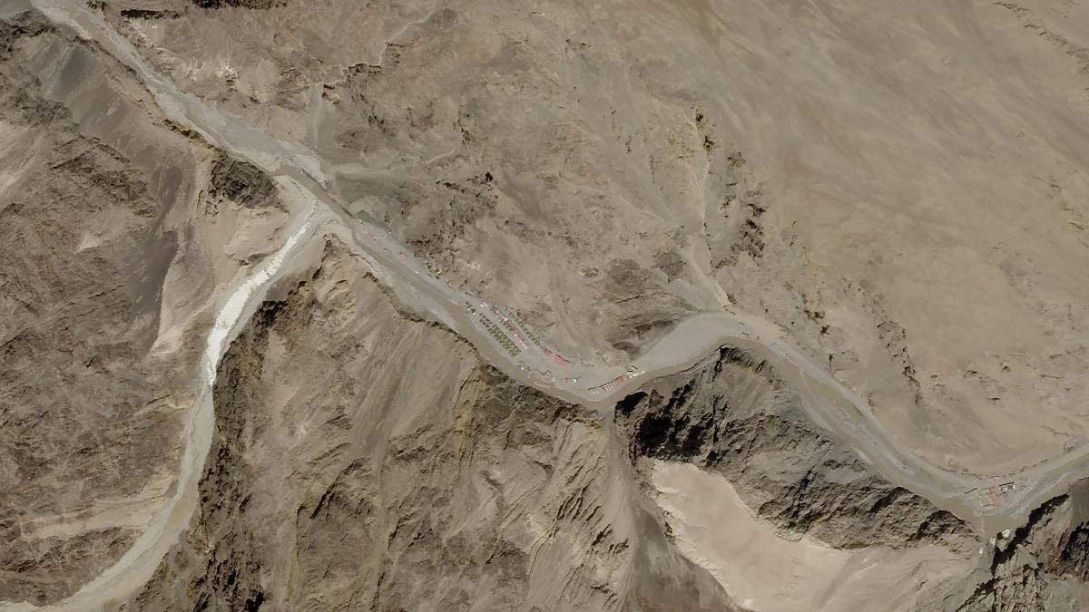 This handout satellite image taken on June 9, 2020, and release by 2020 Planet Labs, Inc. shows Galwan Valley, which lies between China's Tibet and India's Ladakh. - Death is a real and constant danger for the hardy mountain soldiers on India's Himalayan