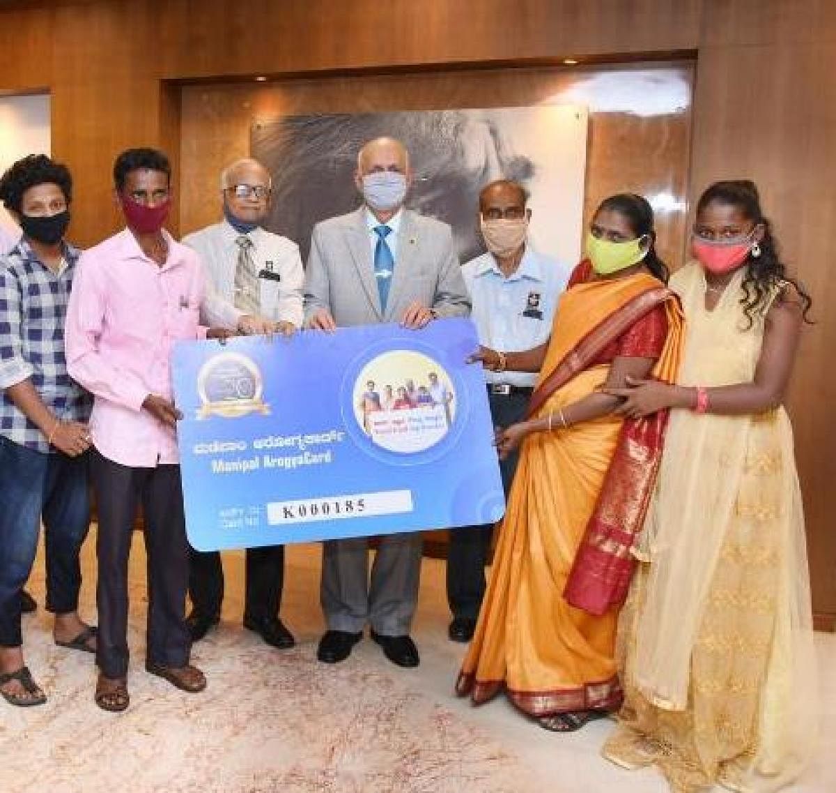 Manipal Academy of Higher Education (MAHE) Pro-Chancellor Dr H S Ballal launches Manipal Arogya Card scheme 2020 in Manipal.