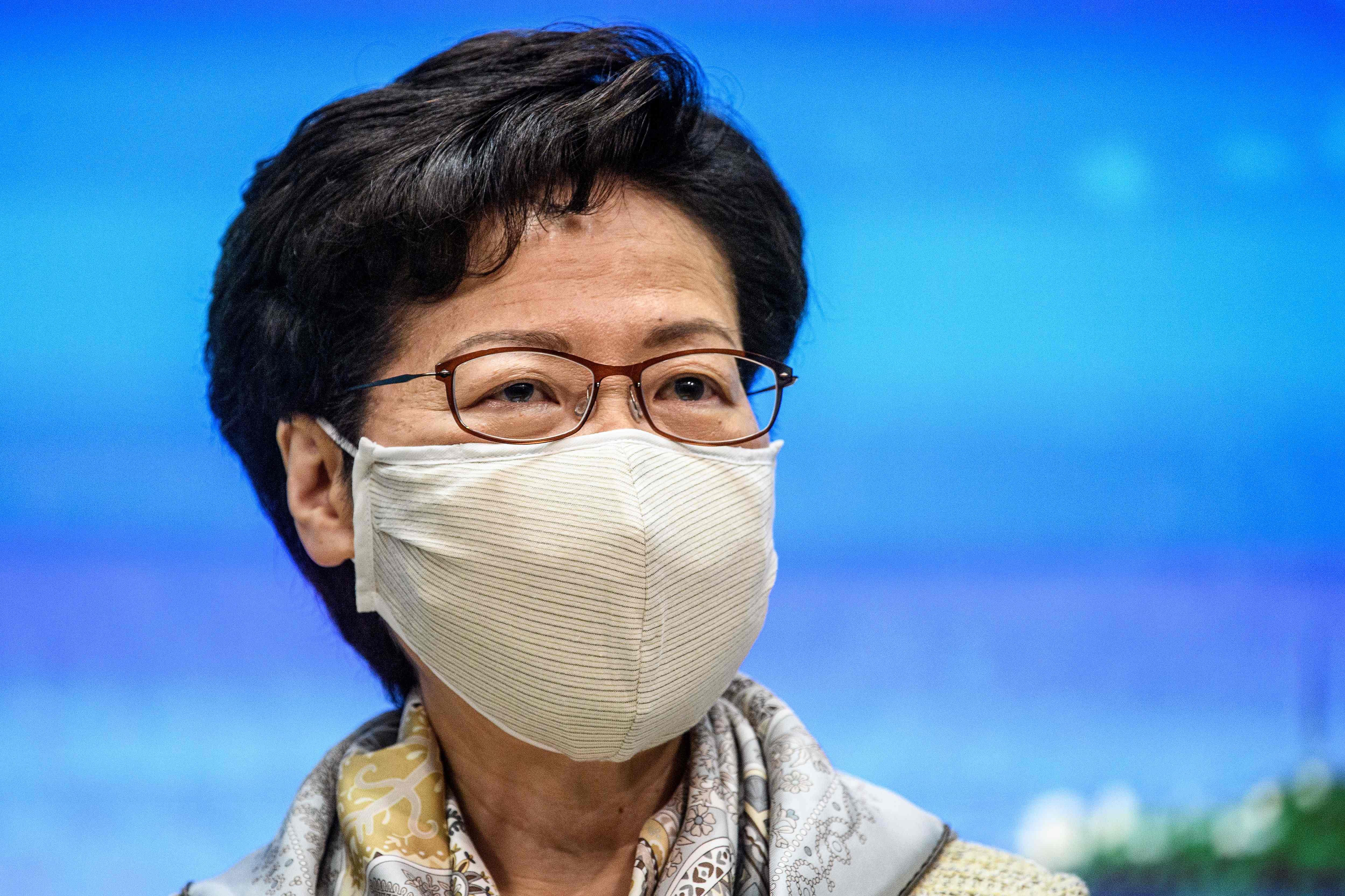Hong Kong leader Carrie Lam. Credit: AFP Photo