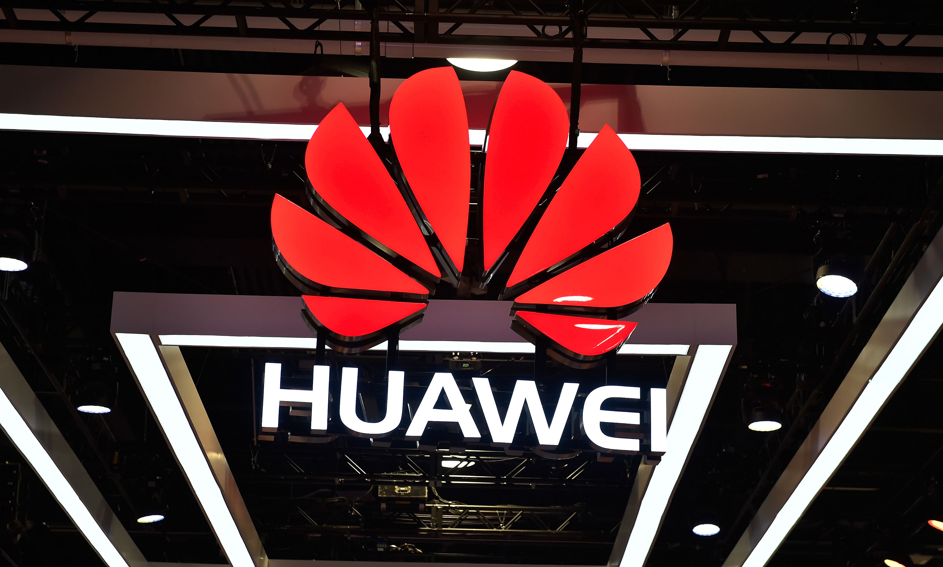 Huawei logo. Credit: AFP Photo