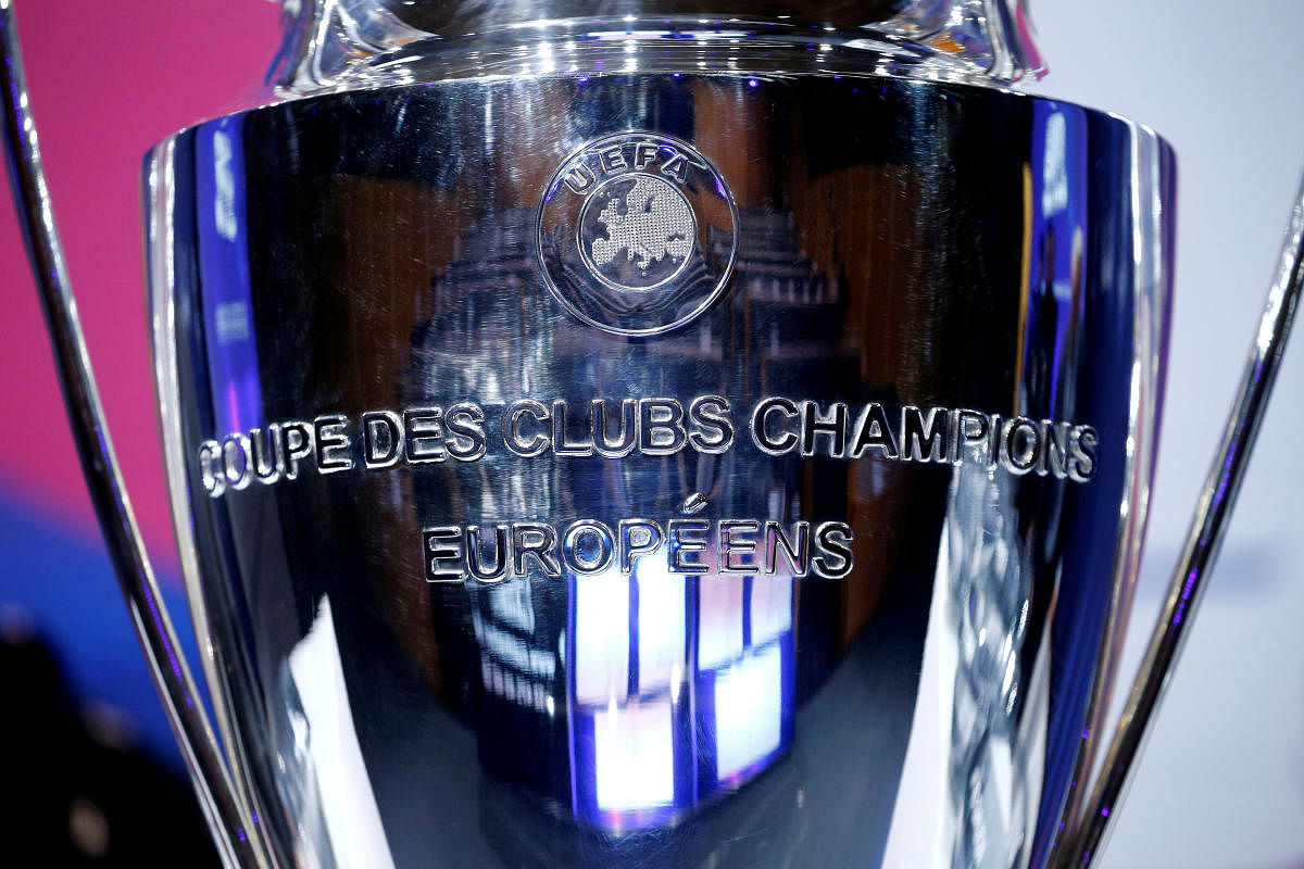The Champions League trophy. Credit: Reuters