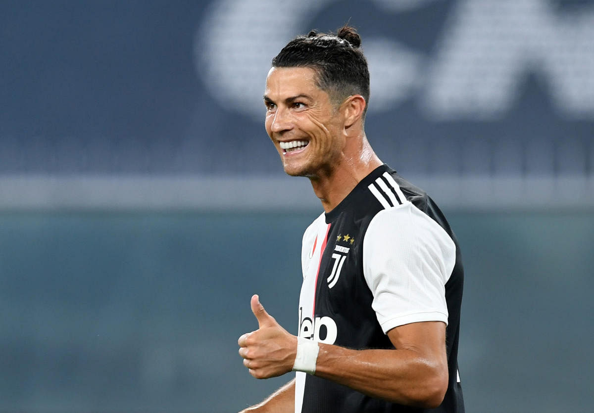 Juventus' Cristiano Ronaldo reacts, as play resumes behind closed doors following the outbreak of the coronavirus disease (Covid-19). Credit/Reuters Photo