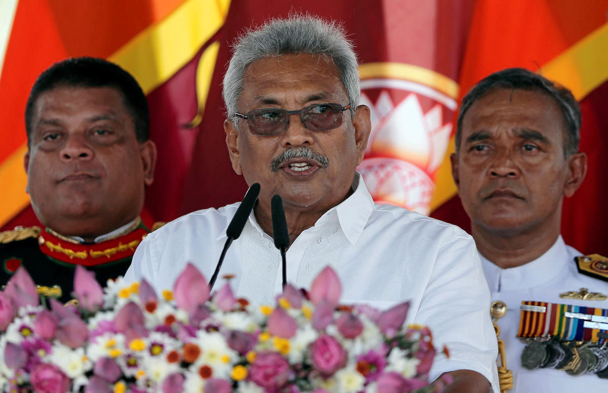 Rajapaksa held crisis talks with the trade unions at his house in the south this morning. Credit/Reuters Photo