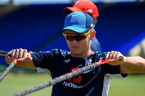 Sam Curran of England take part in a training session a day ahead of the 2nd T20 between the West Indies and England at Warner Park, Basseterre, Saint Kitts and Nevis, on March 7, 2019. Photo credit: AFP Photo
