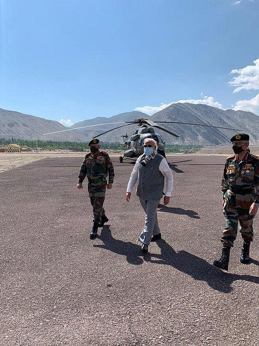 PM Modi reached Leh around 9.30 am. 