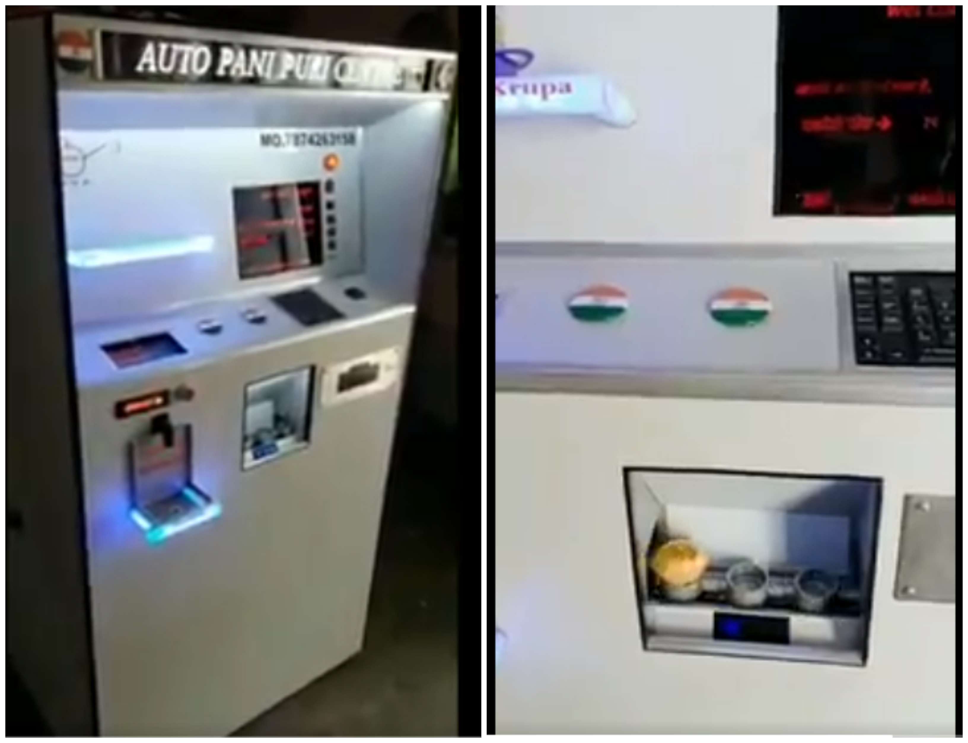 Pani puri dispenser machine. Photo Credit: Twitter