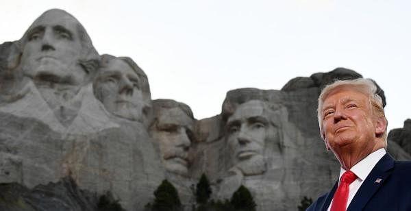 US President Donald Trump arrives for the Independence Day events at Mount Rushmore National Memorial in Keystone, South Dakota, July 3, 2020. Credit: AFP Photo