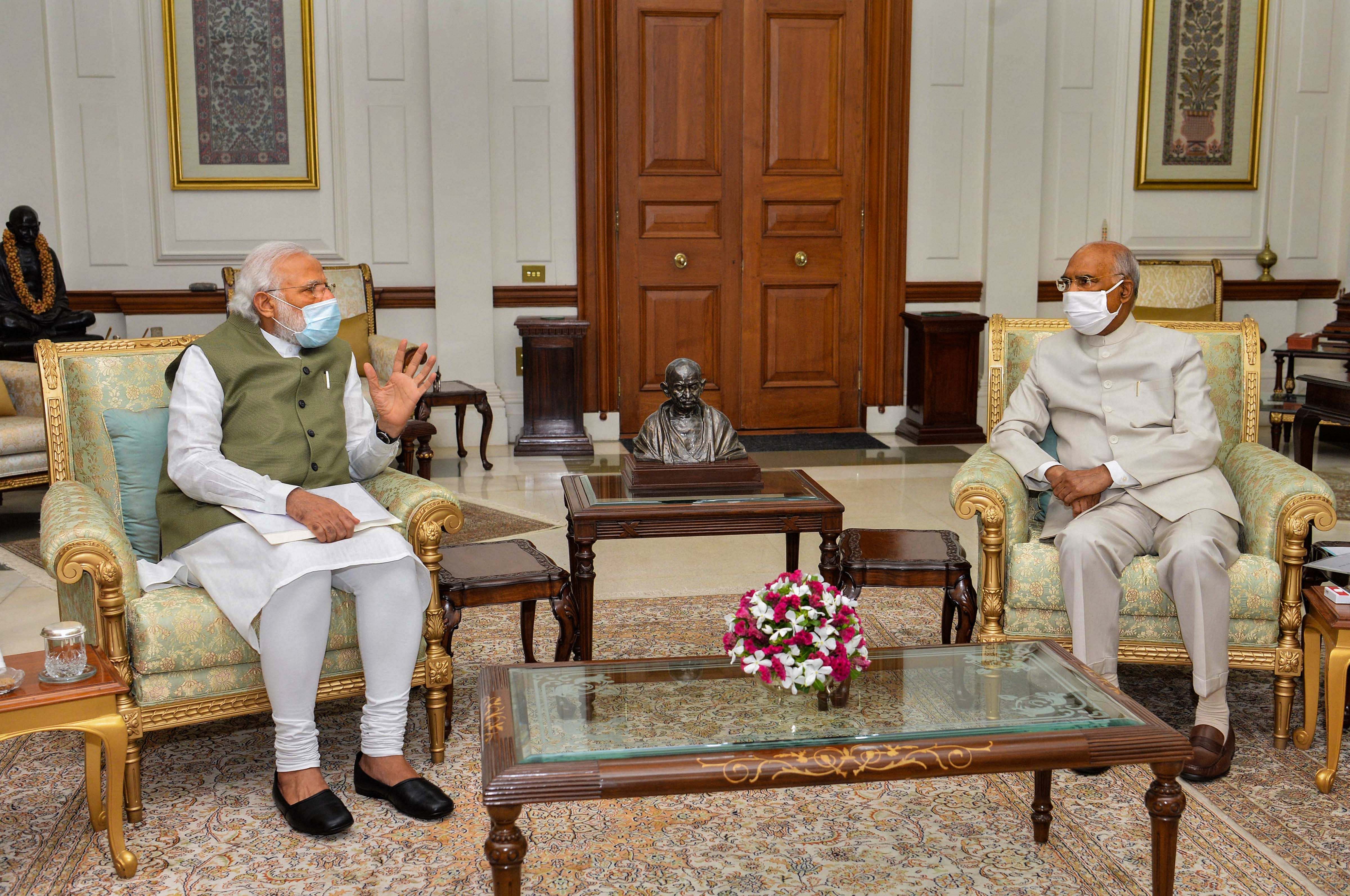 PM Modi and President Ram Nath Kovind. Credit: PTI Photo
