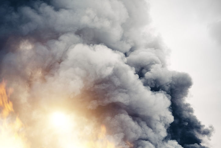Grey cloud of smoke caused due to explosion (Image for representation/iStock Photo)