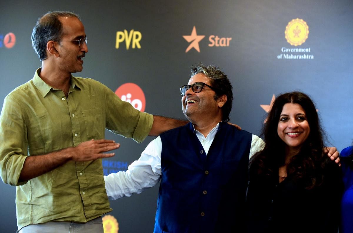 Music Composer Vishal Bhardwaj (centre). File Photo. Credit: AFP Photo