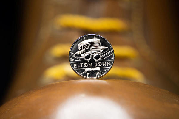 The new competitive Elton John coin collection is released by Britain's Royal Mint. Credit: Reuters Photo