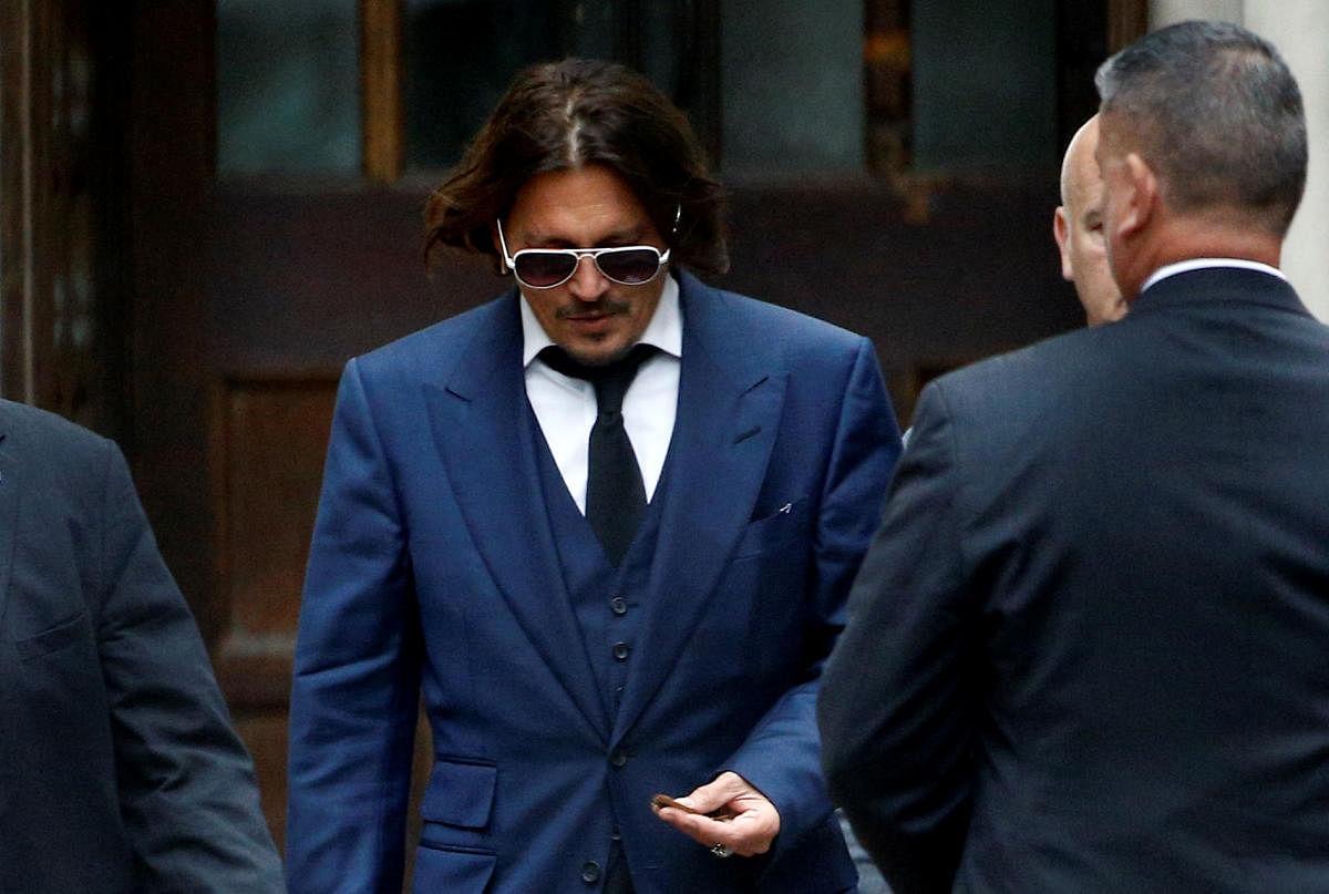 Actor Johnny Depp leaves the High Court in London, Britain, July 7, 2020. Credit: Reuters Photo