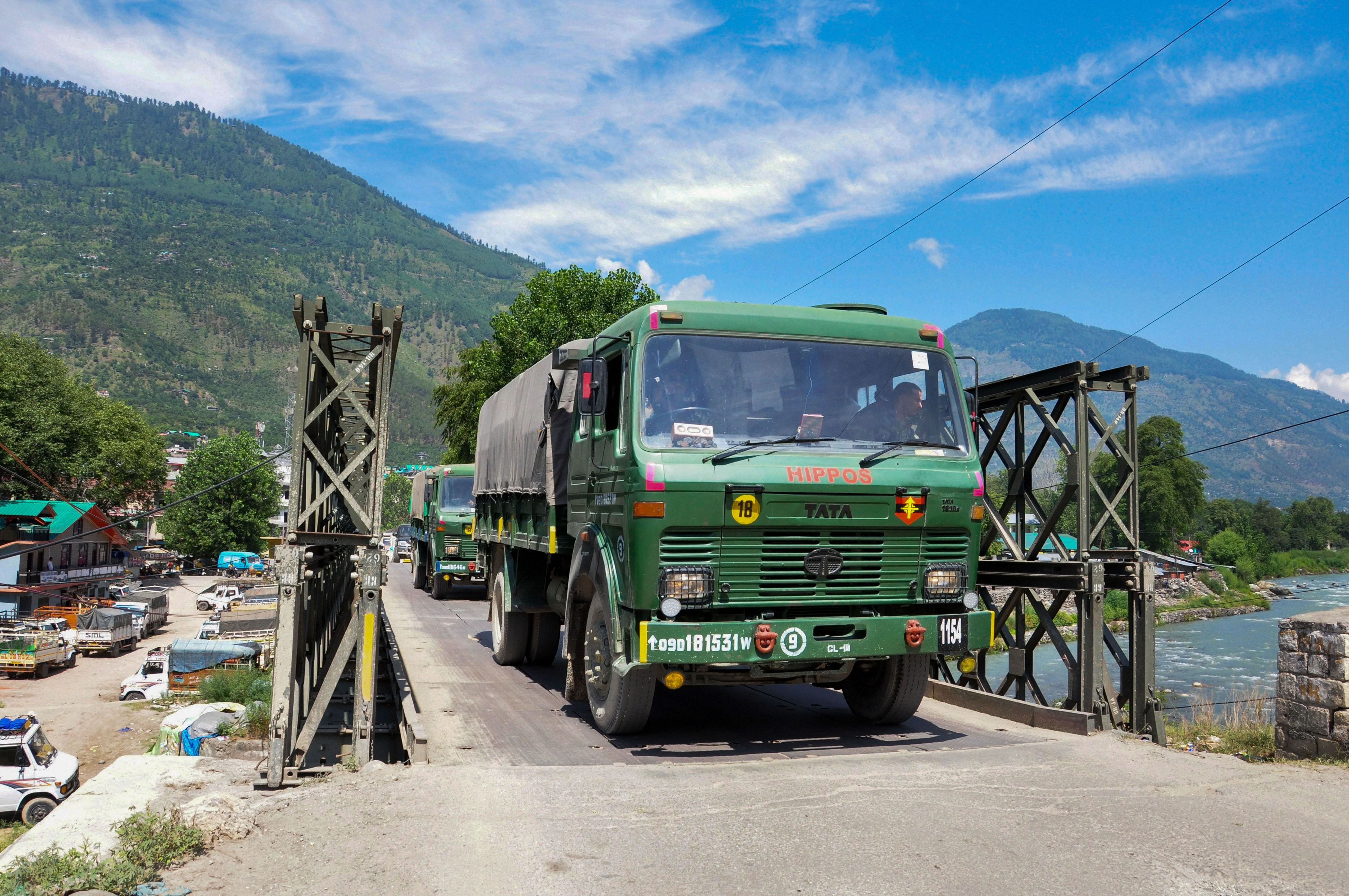 Indian Army truck. Credit: PTI Photo