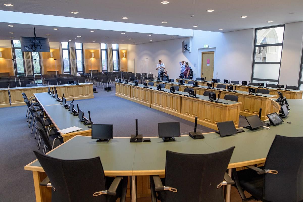 The courtroom at the Magdeburg district court is pictured in Magdeburg, eastern Germany (AFP Photo)
