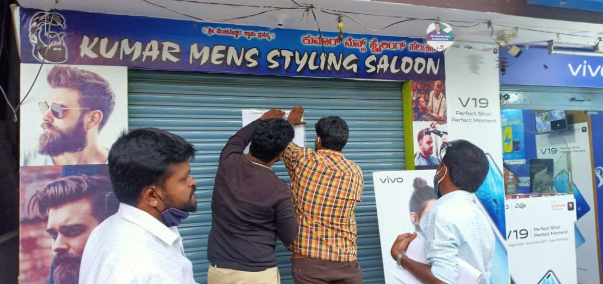 Posters announcing closure were pasted outside several salons and parlours.