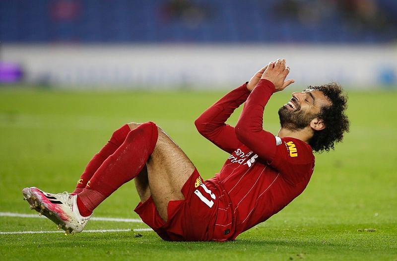 Liverpool's Mohamed Salah reacts. Credits: Reuters Photo