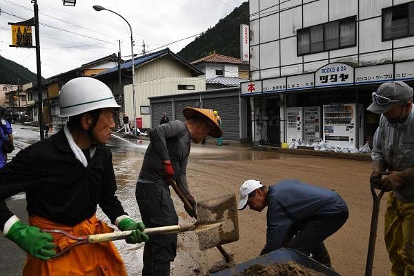 Japan floods. Credit: AFP