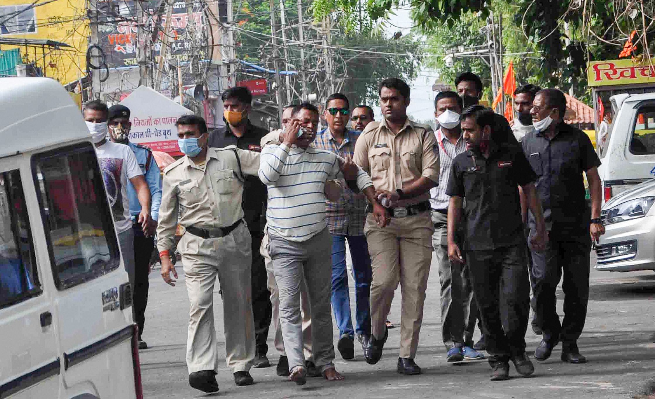 Ujjain collector Ashish Singh too claimed Vikas Dubey was apprehended by police. Credit: PTI Photo