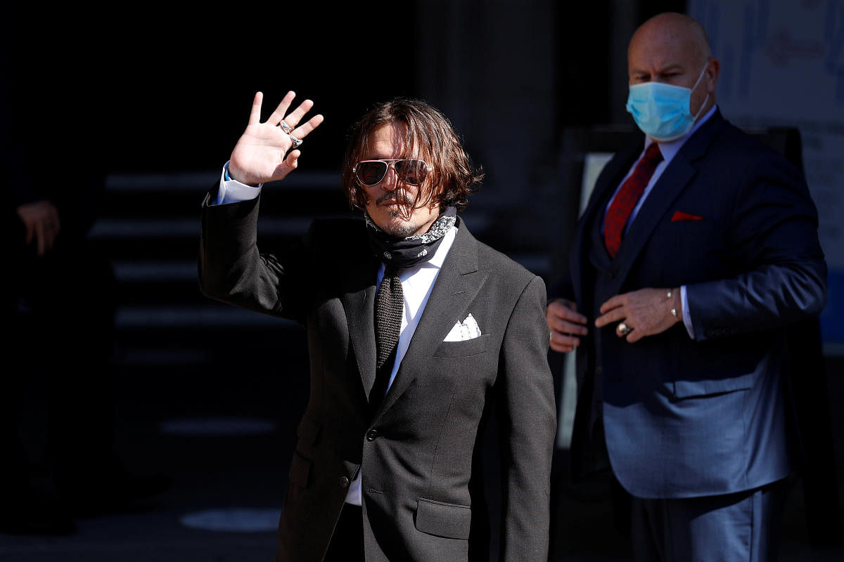 Actor Johnny Depp at the High Court in London. Credit: Reuters Photo 