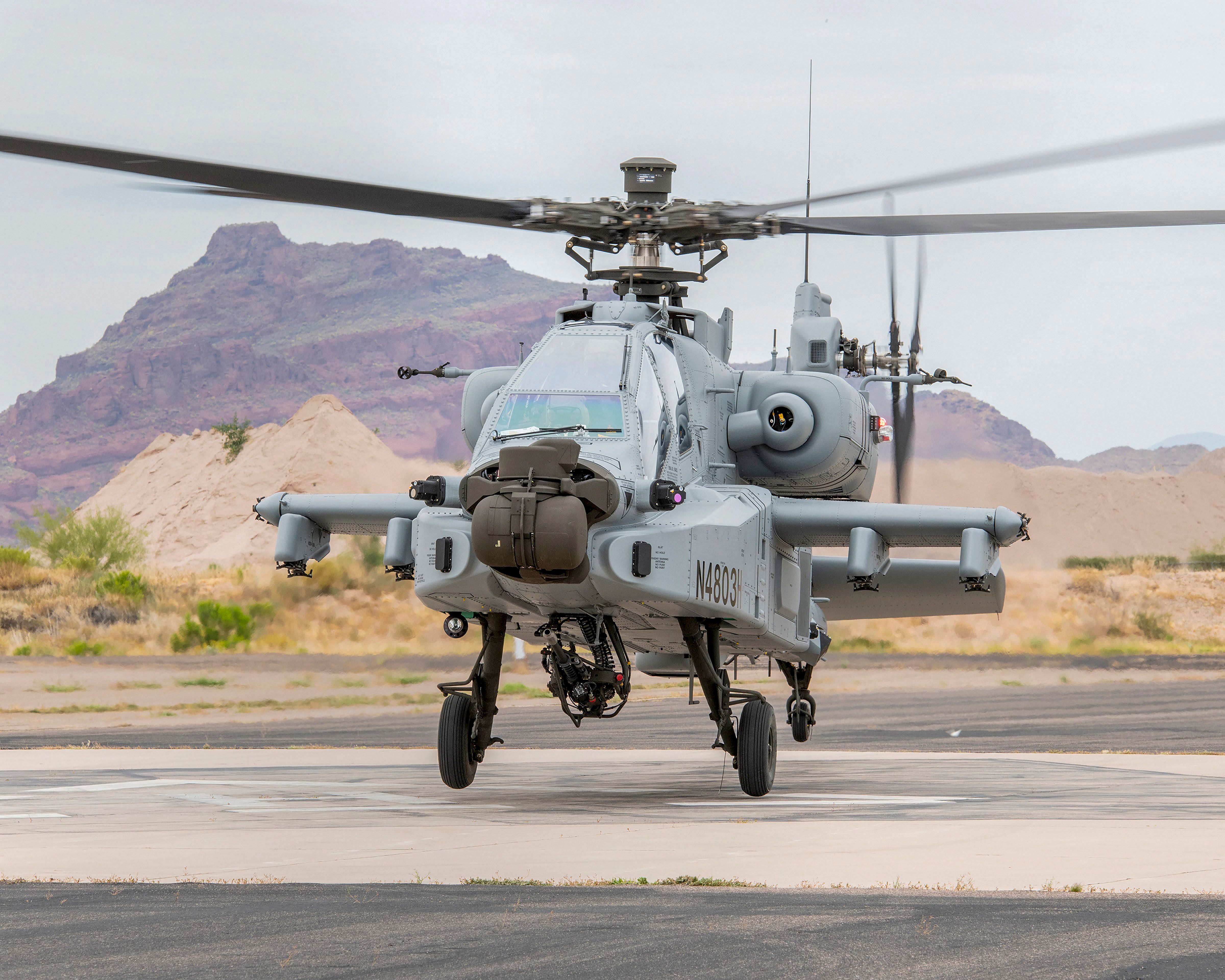 The first AH-64E (I) Apache Guardian helicopter that was handed over to the Indian Air Force during a ceremony held at Boeing production facility in Mesa, Arizone in USA, Friday, May 10, 2019. (PTI Photo)