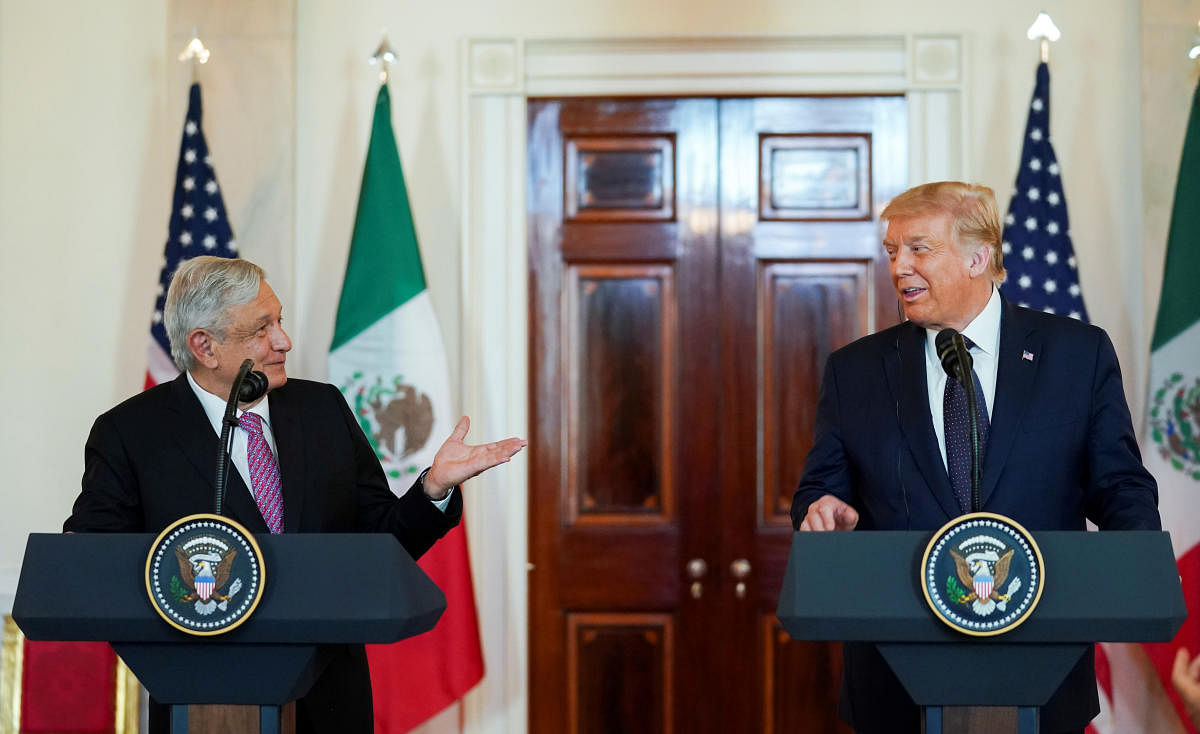 Mexico's President Andres Manuel Lopez Obrador and U.S. President Donald Trump. File Photo. Credit: Reuters Photo 
