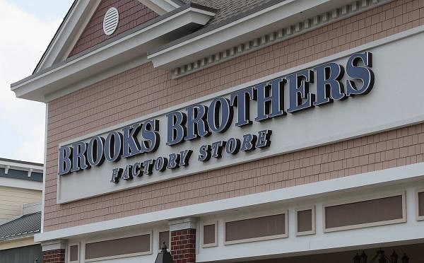 A general view of a shuttered Brooks Brothers store on July 08, 2020 in Riverhead, New York. Credit: AFP Photo