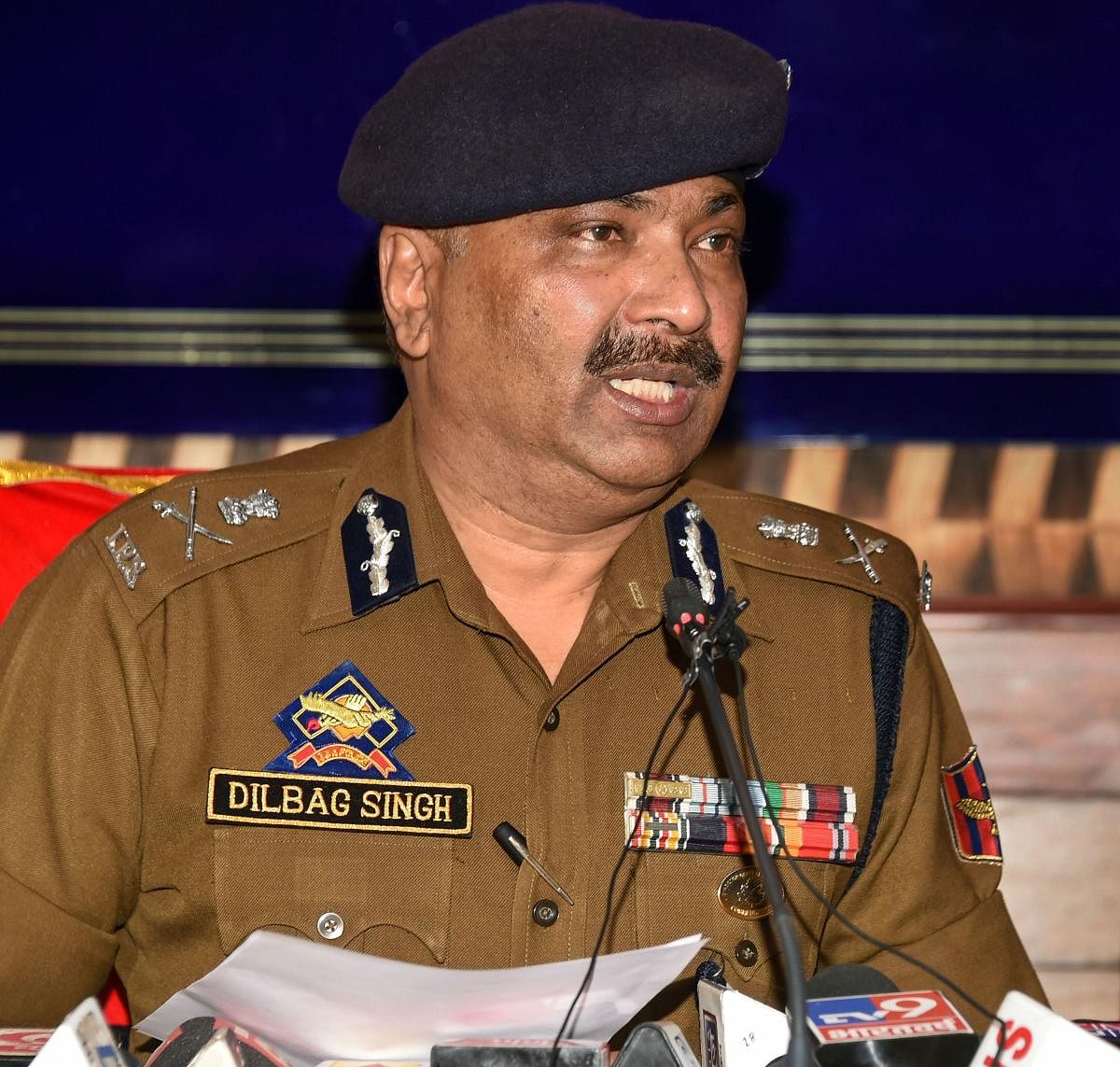 Jammu and Kashmir police chief Dilbagh Singh. 