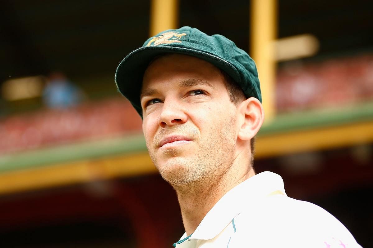 Australia's wicketkeeper and captain Tim Paine. Credit: AFP