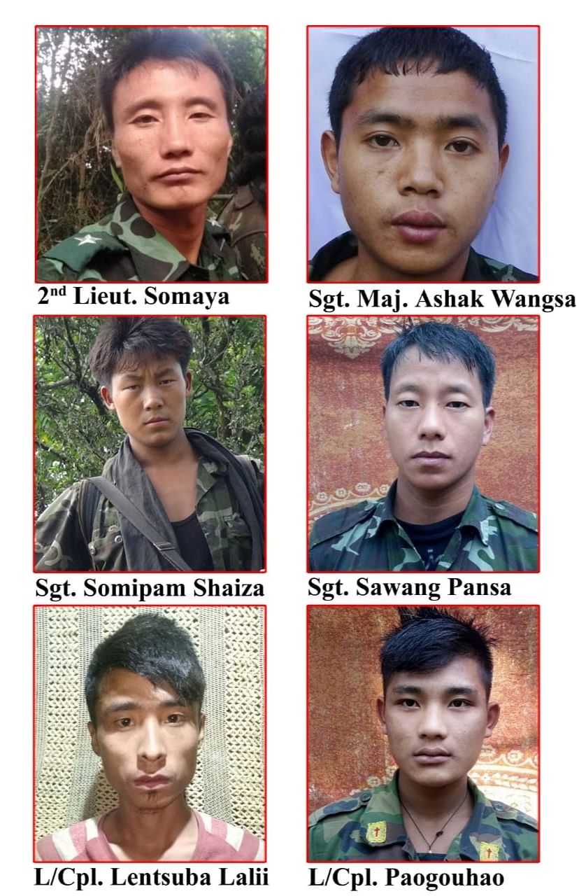 The six cadres of NSCN (IM), who were killed by security forces in Longding district in South Arunachal Pradesh on Saturday. (Photo credit: NSCN-IM) 