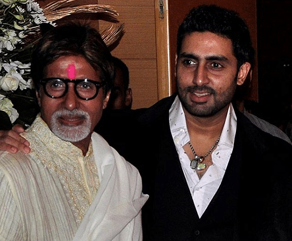 John Cena shared this photo of Amitabh Bachchan and Abhishek Bachchan. Credit: Instagram/JohnCena