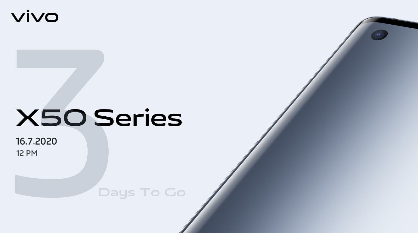 Vivo X50 series set for launch in India on July 16. Credit: Vivo India/Twitter (screen-grab)