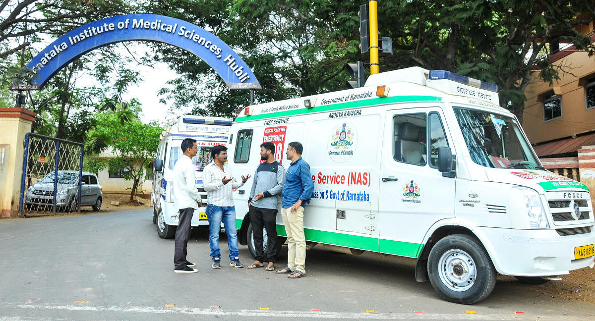 In spite of working under trying circumstances, ambulance drivers and their families are facing discrimination from society. Credit: DH Photo