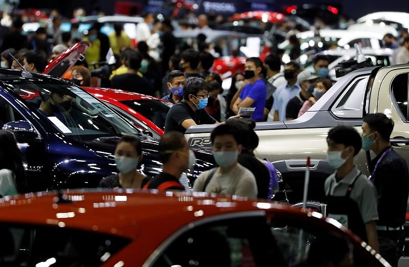 A general view during the 41st Bangkok International Motor Show, after the Thai government eased measures to prevent the spread of the coronavirus disease (Covid-19), in Bangkok, Thailand. Credits: Reuters Photo